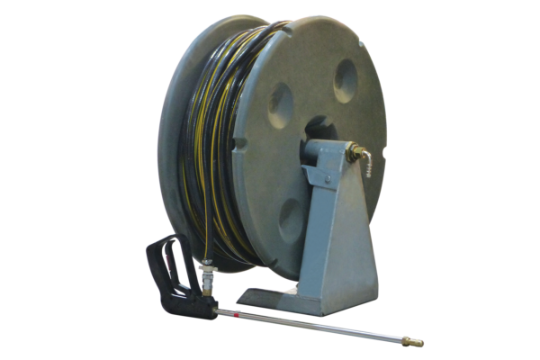 Hose Reel (Base Mount) – 100m  x 10mm with Spray Gun
