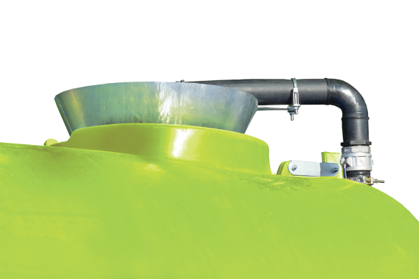 Galvanised top fill funnel